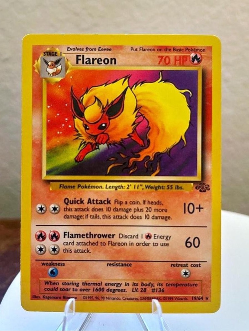 Flareon 19/64 Jungle Set Pokémon card